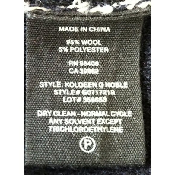 Theory Koldeen O Noble Wool Knit Midi Dress - Black / White Pinstripe - Picture 6 of 6